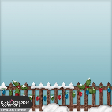 Home For The Holidays - Snowy Fence Paper