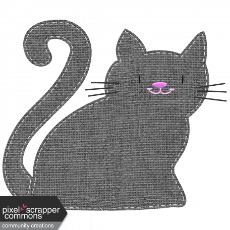 Oh Kitty Kitty - Stitched Burlap Layered Kitty Template 5