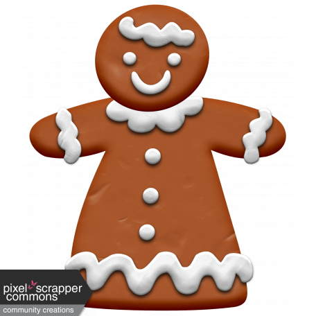 Christmas Gingerbread Girl Element