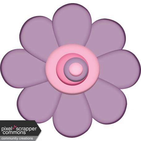 Easter - Purple Spring Flower Element