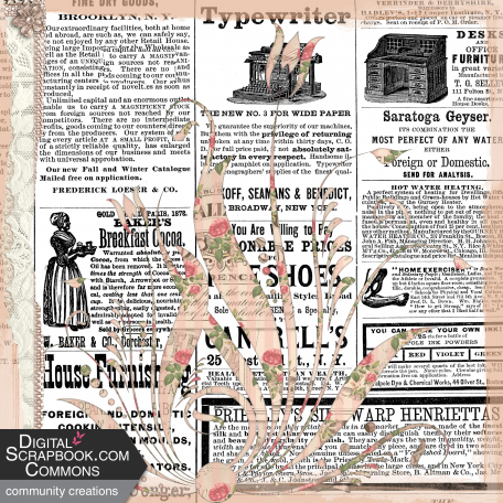Newsprint Paper 1 with Flourish