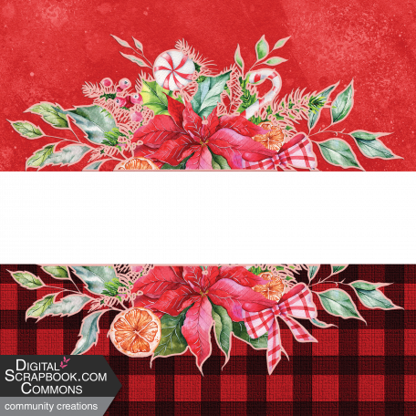 Poinsettia Cluster Page Frame