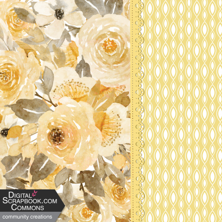 Yellow Lace Floral Paper