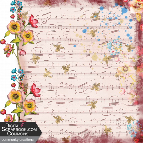 Music Floral Background