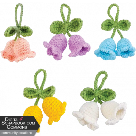Extracted Knitted Bell Flower Bows