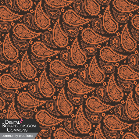 Autumn Paisley Paper 1