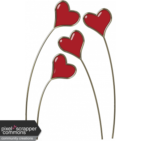 Valentine Grunge Heart Stalks