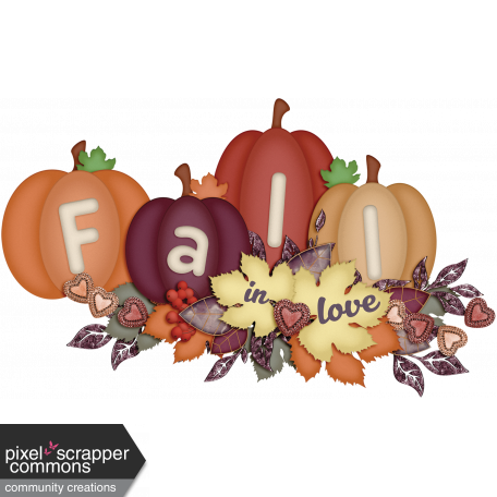 Fall in Love - word art 2