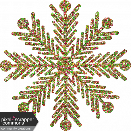 Multicolor Glittery Snowflake