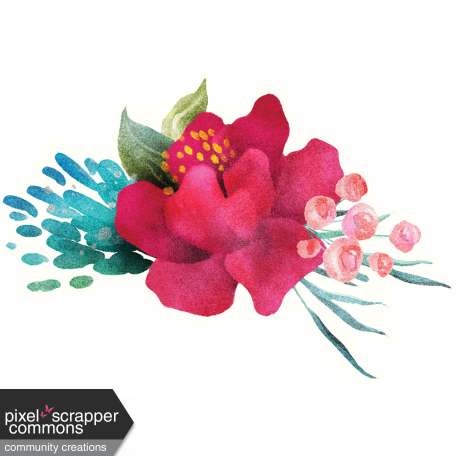 Mixed Media Play - Floral Sticker 4