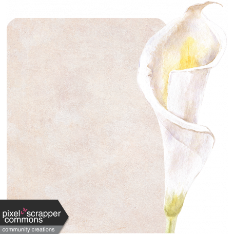 Pretty Botanics - Calla Lily Shaped Journal Card 