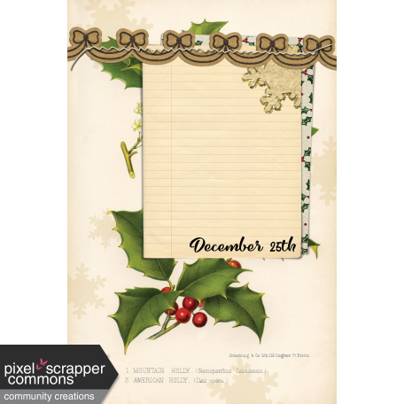 Merry and Bright Christmas - Journal Card 1
