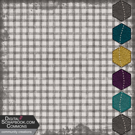 The Best is Yet to Come_Felt hexagon Border on Gingham Paper