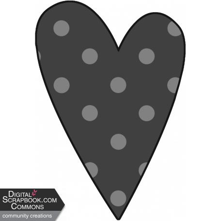 Layered Polka-Dot Heart Template