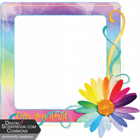 Color Your World_Rainbow Daisy Frame