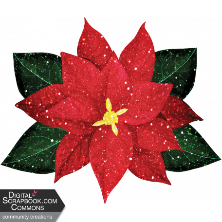 HO HO HOly Night_Glitter Poinsettia