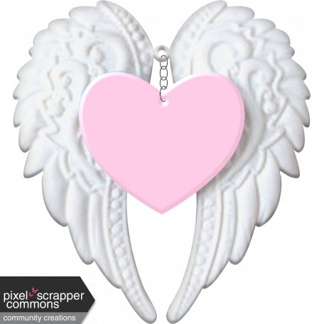 Baby - Angel Wings Heart Pink