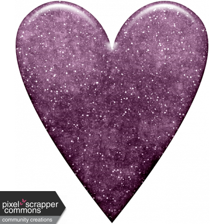 Project Life - March Glitter Heart Purple