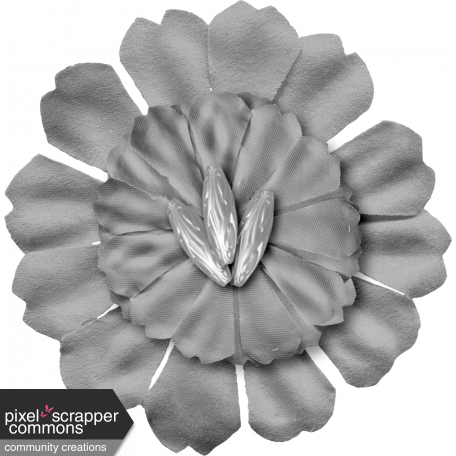 Layered Flower with 3 Beads Template and Shadows