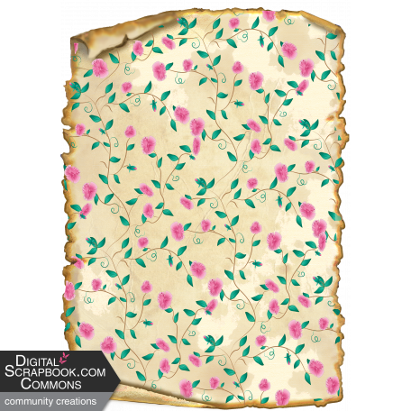 Vintage Wild Rose Paper