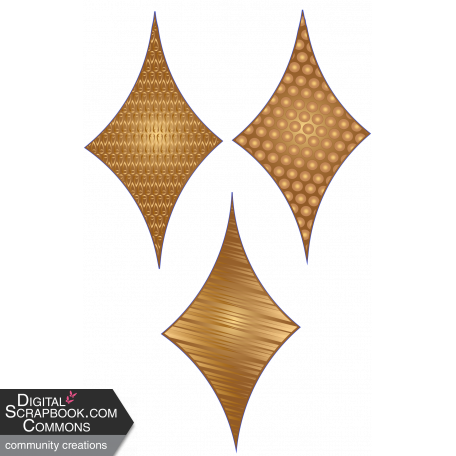 Copper Patterned Shape Diamond Elements