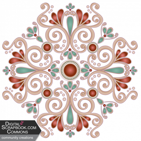 Jeweled-looking Radial Design