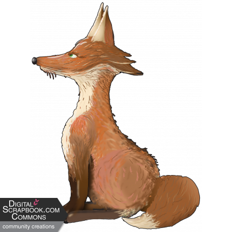 Fall Tapestry Sitting Furry Red Fox Element