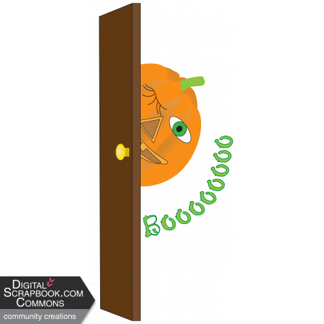 Booo Time Pumpkin And Door