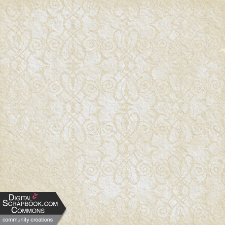 Vintage Winter Flourish Tan and Cream Paper