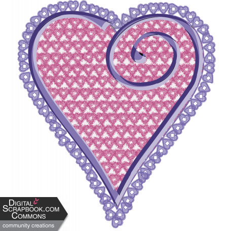 Lace and Satin  Lacy Heart Element