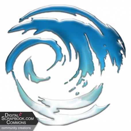 Just for Fun Big Blue Swirl Element