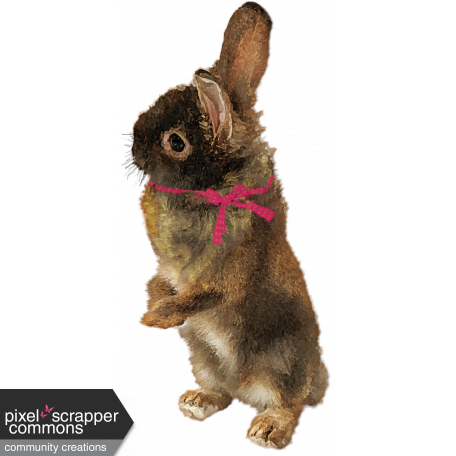 Bunny brown painted with bow