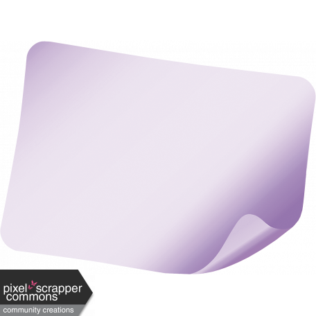 Label with rolled corner - purple