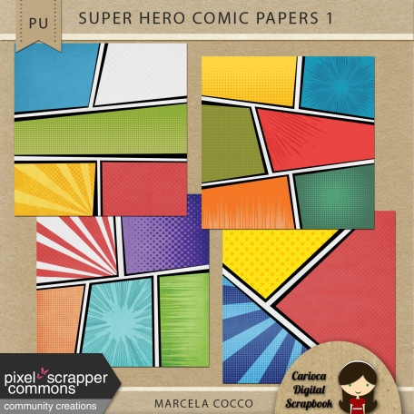 Super Hero Comic Papers 1