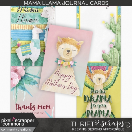 Mama Llama Journal Cards
