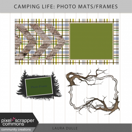 Camping Life Photo Mats and Frame