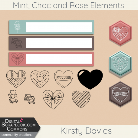 Mint, Choc and Rose Elements kit