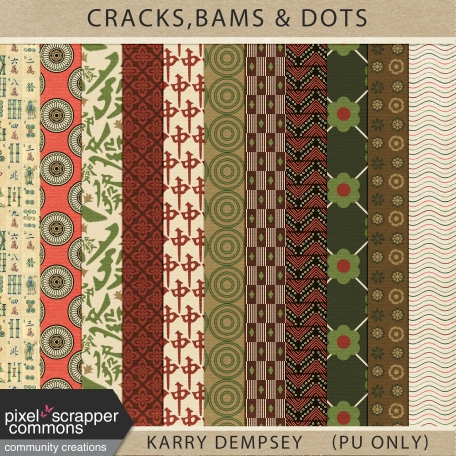 Cracks, Bams & Dots - Patterned Pappers
