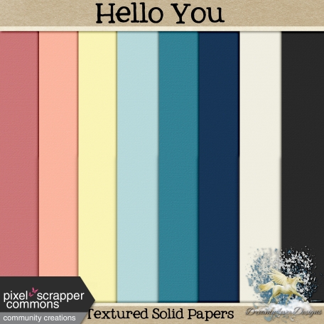 Hello You Textured Solid Papers