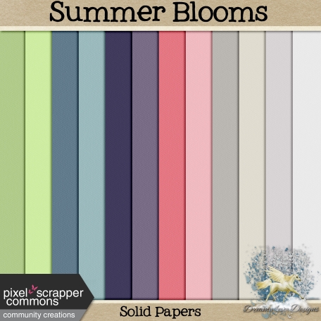 Summer Blooms Solid Papers