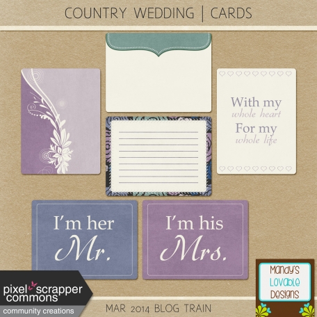 Country Wedding Journal Cards