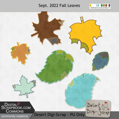 2022 Sept Blog Train Paper Houndstooth Leaves Kit