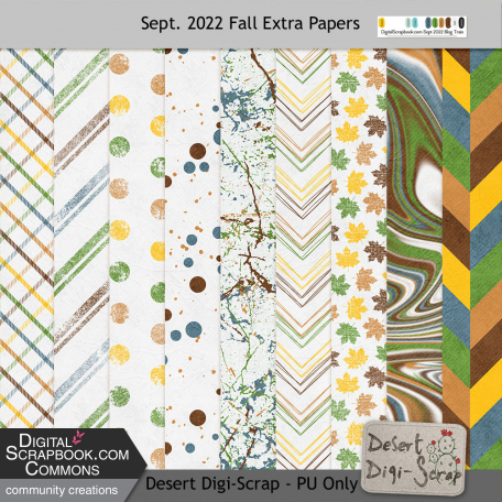 2022 Sept Blog Train Extra Patterned Paper Kit