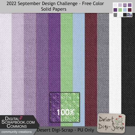 2022 Sept DC-Free Color Solid Paper Kit