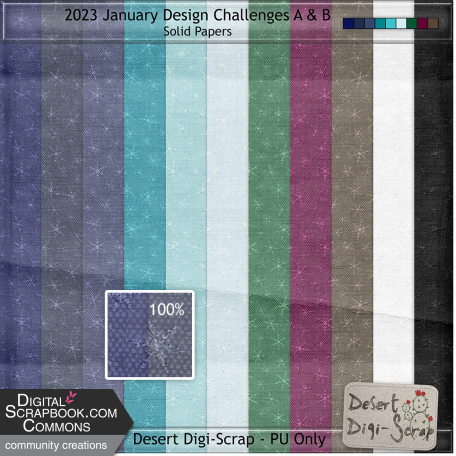 2023 January DC Solid Papers Kit
