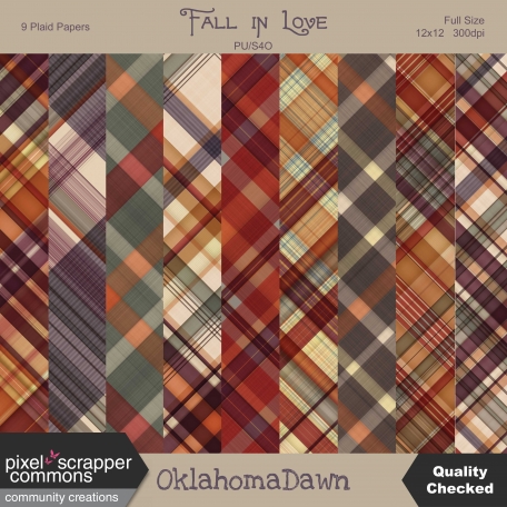 Fall in Love - November 2019 blog train - plaid papers