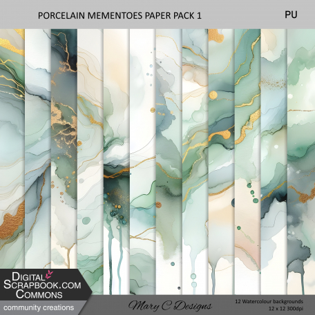 Porcelain Mementoes Paper Pack 1