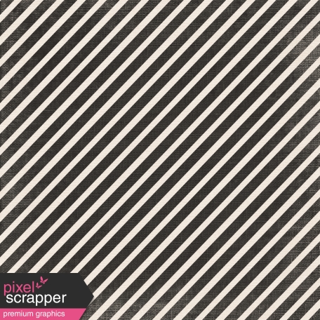 No Tricks, Just Treats - Black & White Diagonal Stripe Paper