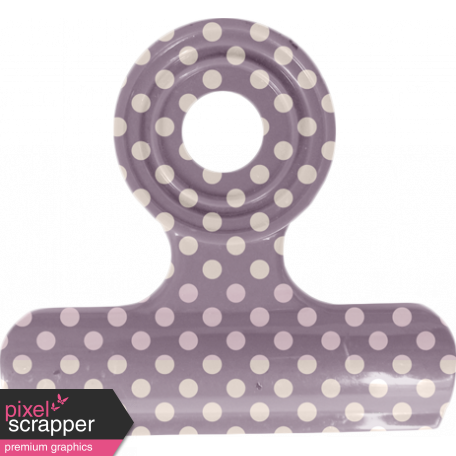 No Tricks, Just Treats - Purple and White Polkadot clip