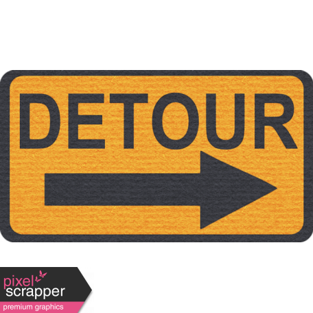 Speed Zone Elements Kit - "Detour" Sign